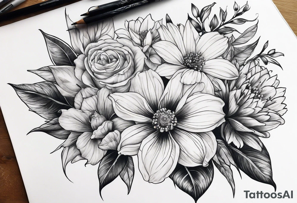 Flowers tattoo idea