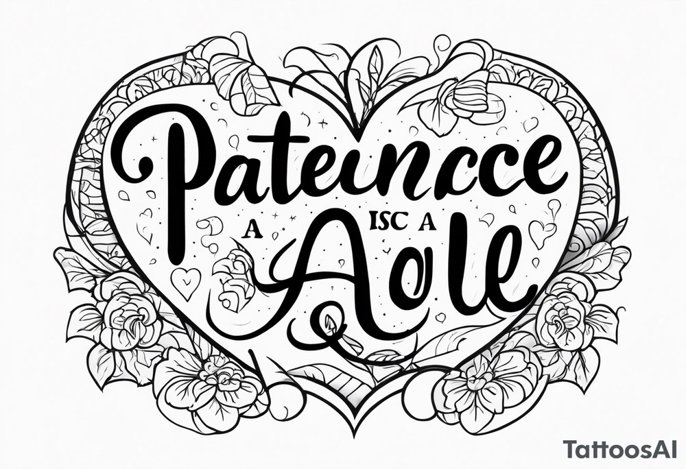 Patience is a love conquers all tattoo idea