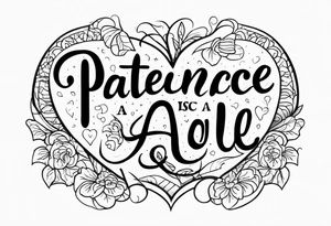 Patience is a love conquers all tattoo idea