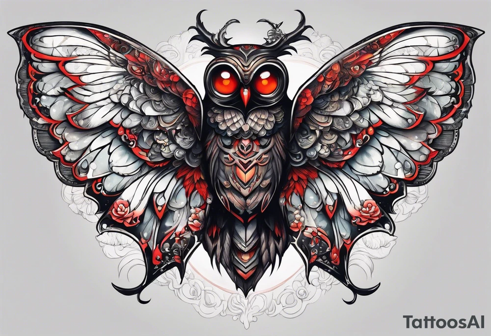 Mothman in action tattoo idea