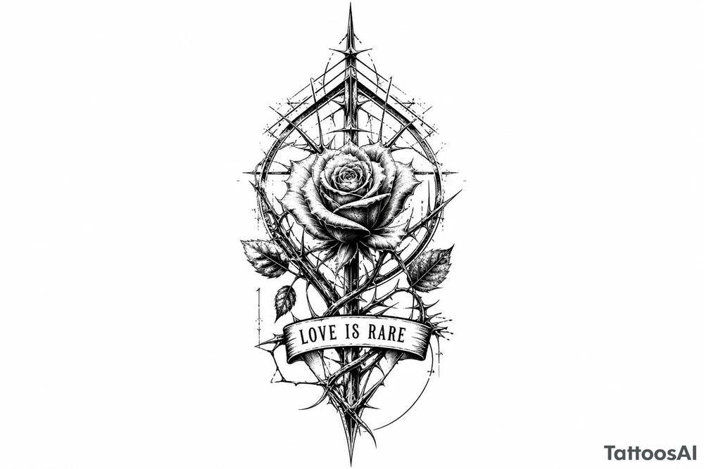 Love is rare tattoo idea