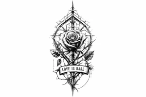 Love is rare tattoo idea