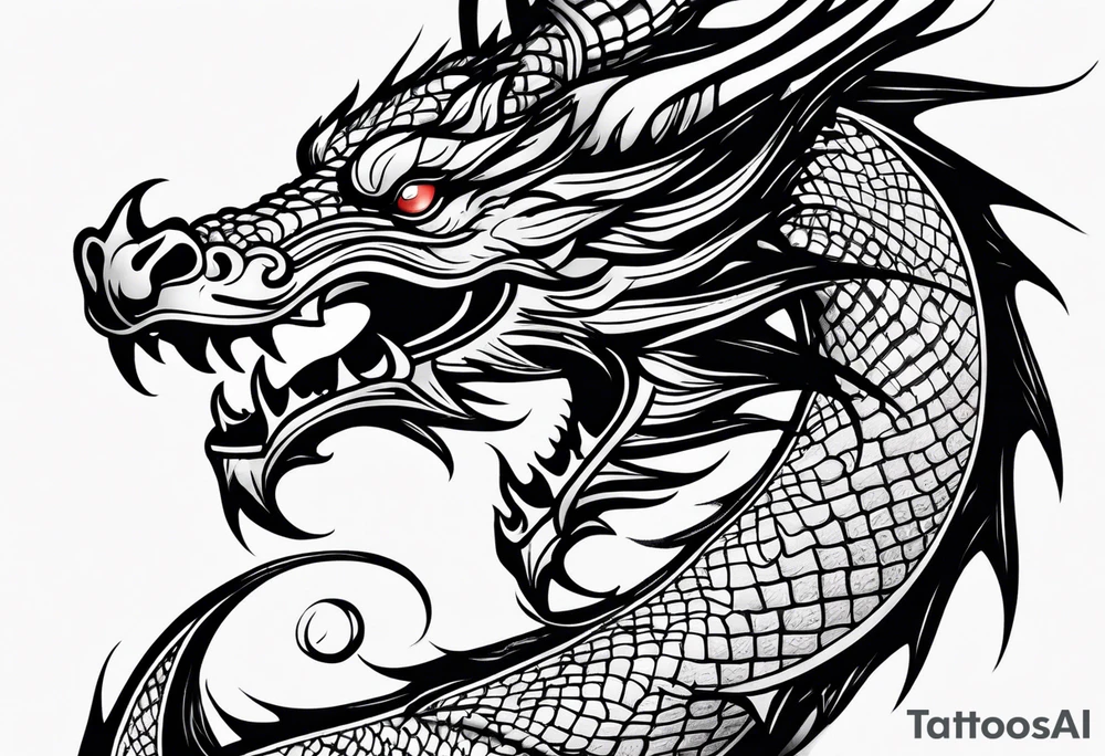 Traditional Dragon tattoo idea