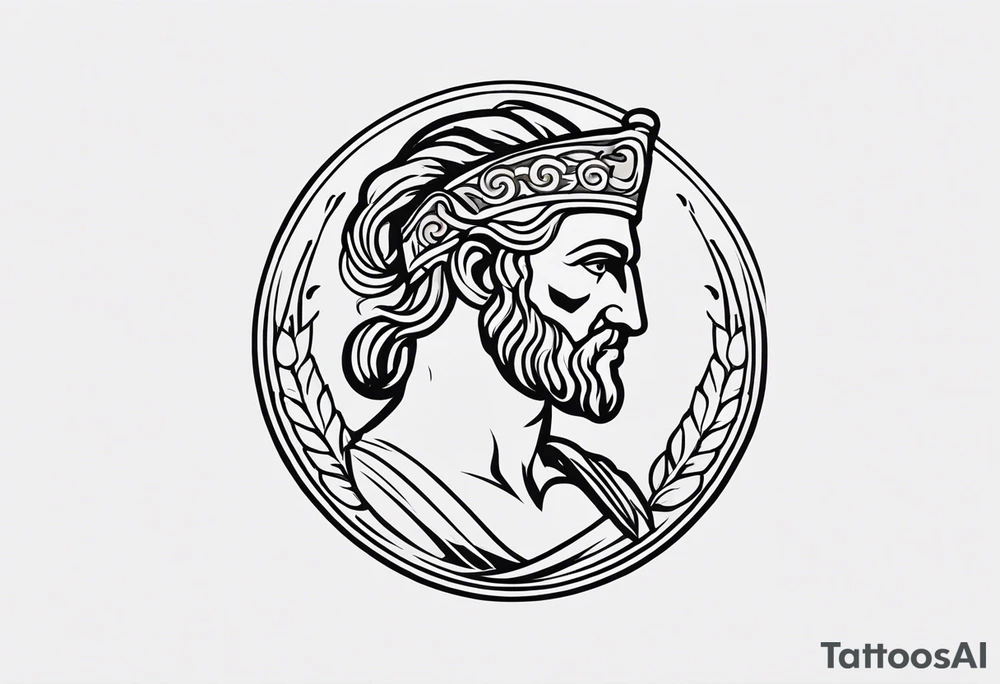 Ancient greek strength logo tattoo tattoo idea