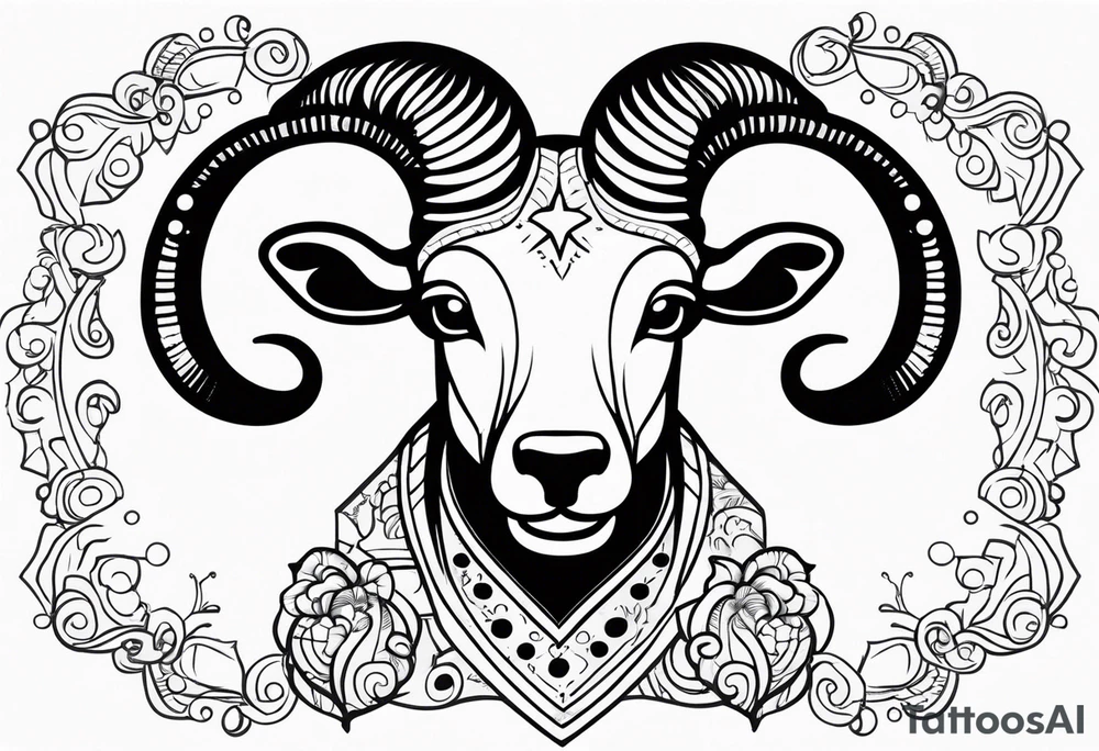 Aries zodiac sign tattoo idea