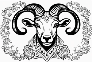 Aries zodiac sign tattoo idea