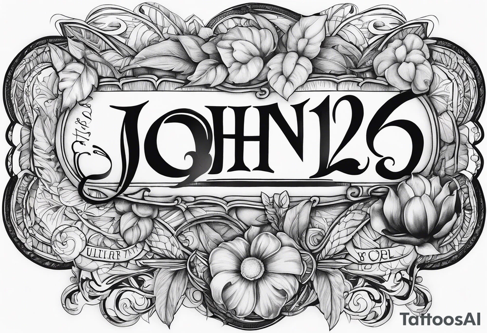 Bible verse John 3;16 tattoo idea