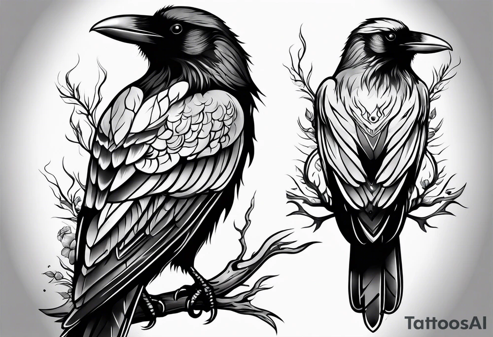 raven tattoo idea