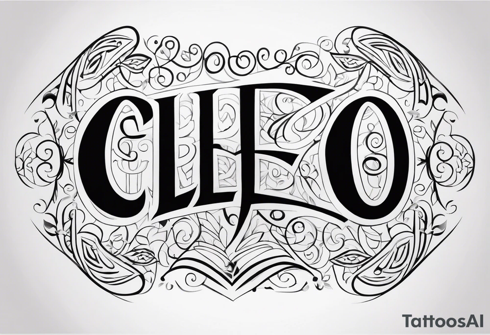 Nome Cleo e Carlos de forma criativa tattoo idea