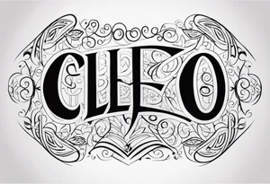 Nome Cleo e Carlos de forma criativa tattoo idea