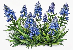 Bluebonnets tattoo idea