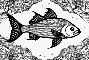 Fish scales tattoo idea