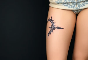 Razor wire shaped like heart tattoo idea