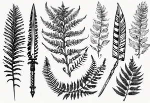 Swordfern tattoo idea