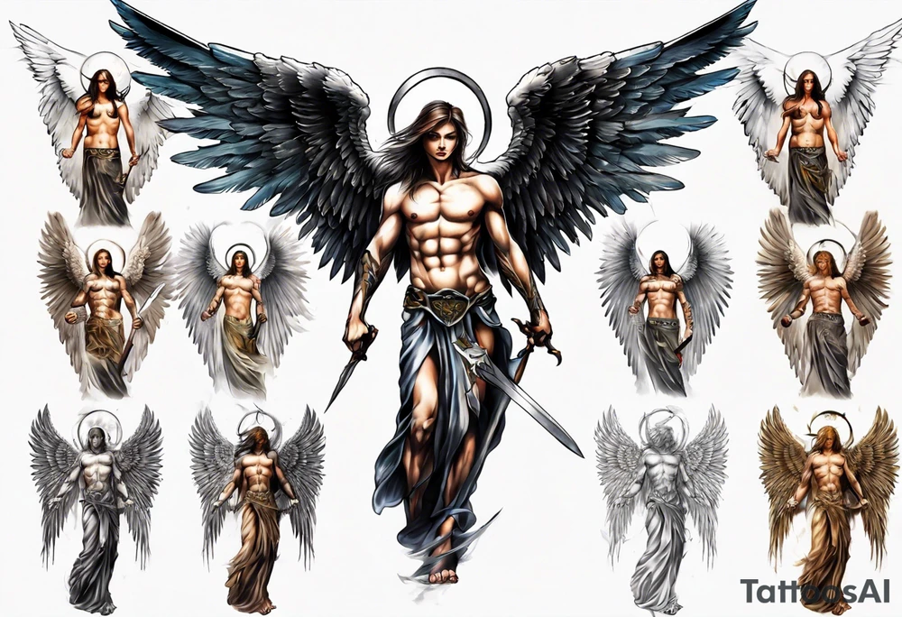 Warrior Angel picture tattoo idea