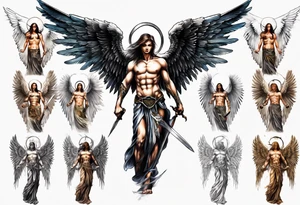 Warrior Angel picture tattoo idea