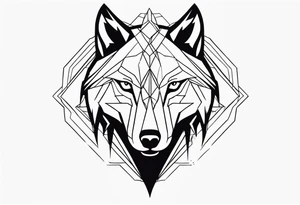 Powerful wolf tattoo idea