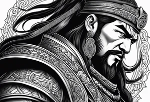 mongolian hero tattoo idea