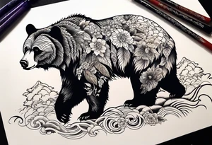 bear mountain tattoo idea
