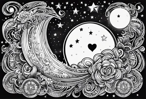 name Brayden, drawing representing love you to the moon and back tattoo idea