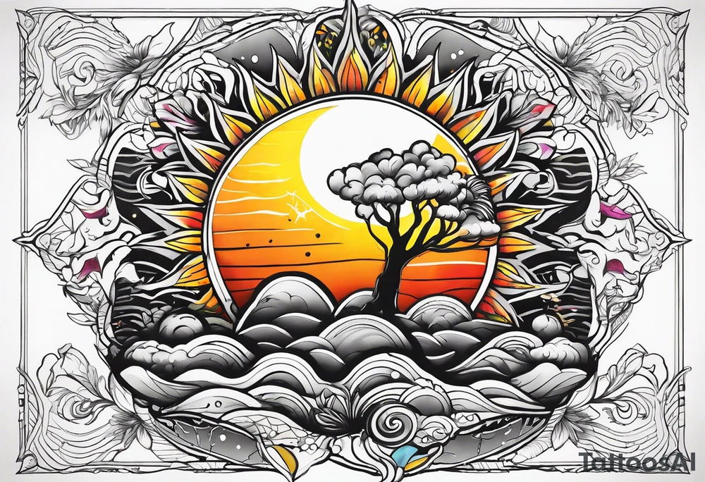 Sun tattoo idea