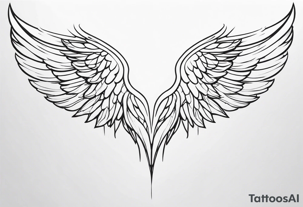 Angel wings tattoo idea