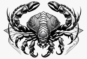 scorpion with rebel flag tattoo idea