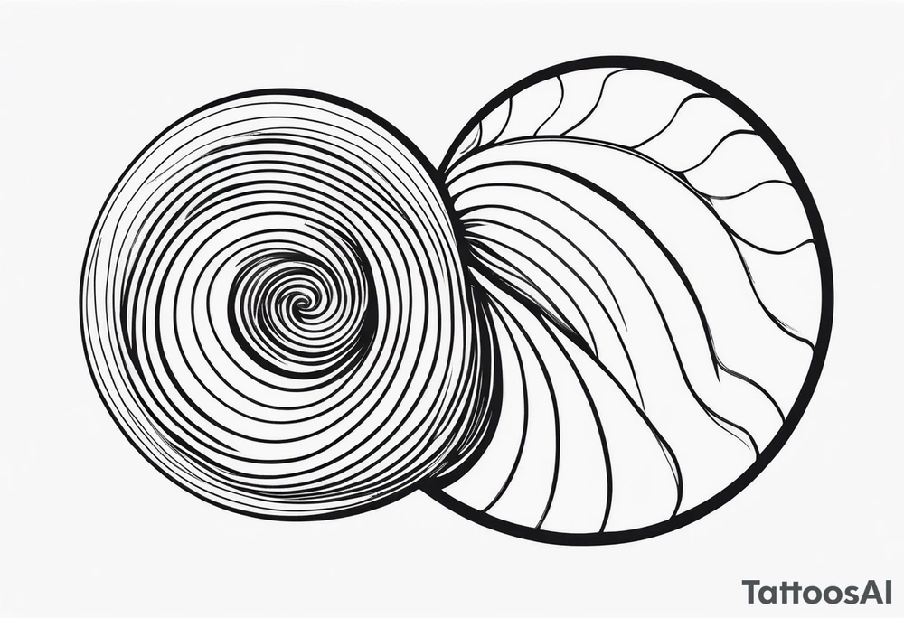 A spiral shell symbolizing growth and evolution tattoo idea