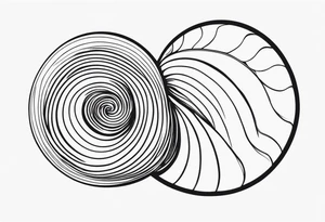 A spiral shell symbolizing growth and evolution tattoo idea