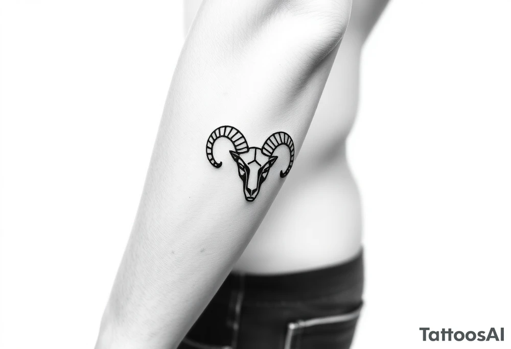 armband aries zodiac sign tattoo idea