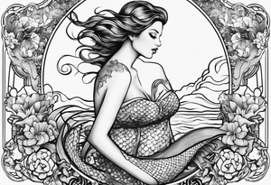 Zodiac Mermaid tattoo idea