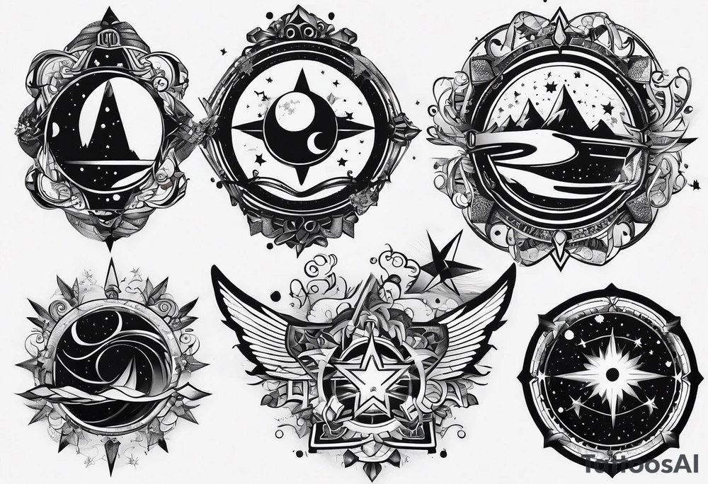 Galaxy and starts with the word  TAC tattoo idea