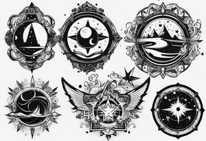 Galaxy and starts with the word  TAC tattoo idea