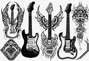 Electric guitar tattoo idea