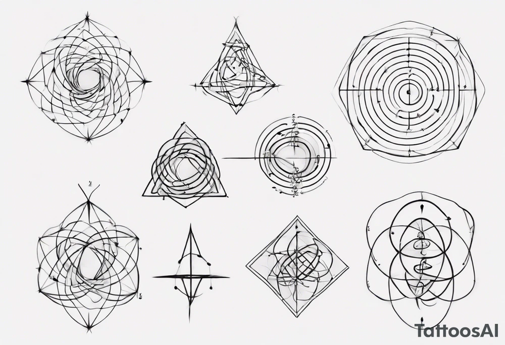 The mathematical 6,1 prime knot that is cute, shape it like a friendship graph tattoo idea