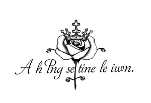 A Rose with a kings crown on it tattoo idea