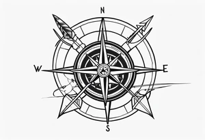 Arrow Crab Compass tattoo idea