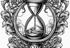 Hourglass heart tattoo idea