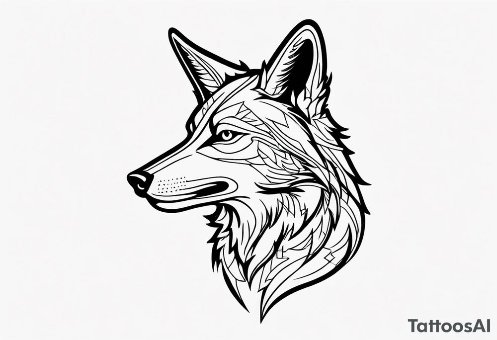 Coyote tattoo idea