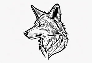 Coyote tattoo idea