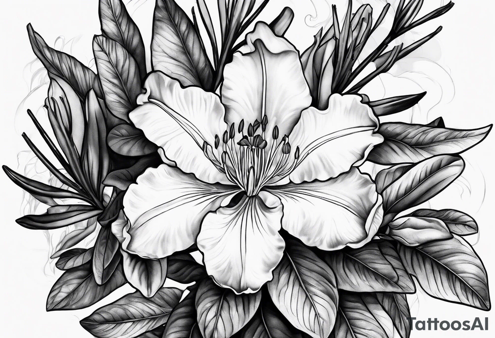 Rhododendron tattoo idea
