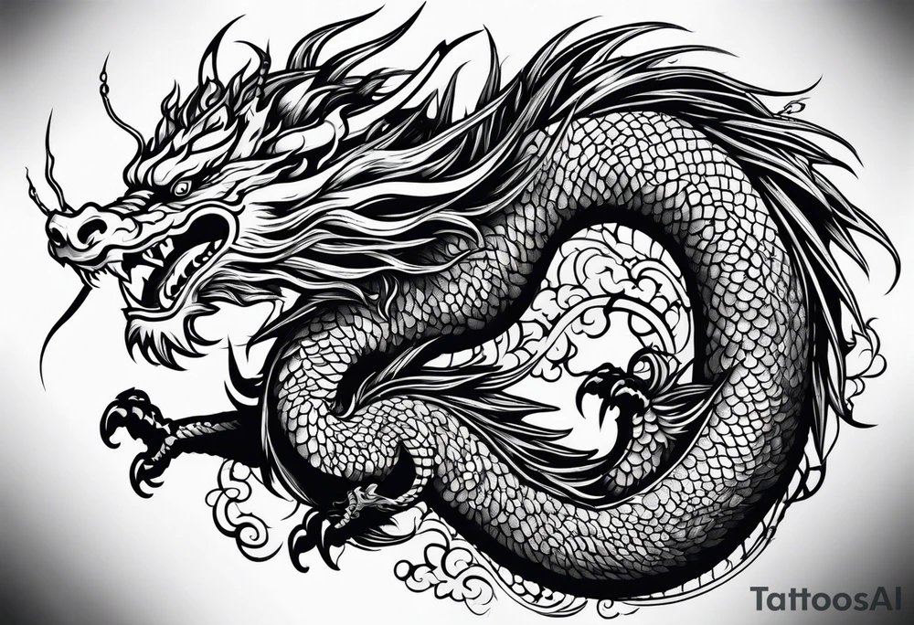 chinese dragon tattoo idea