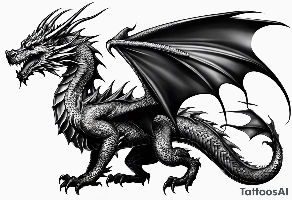 Dragon full body tattoo idea
