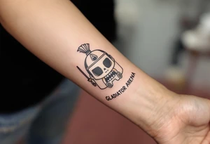 gladiator arena fight tattoo idea