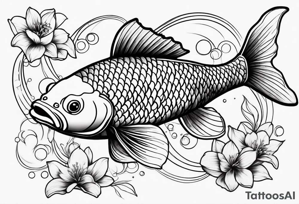 Koi fish tattoo idea