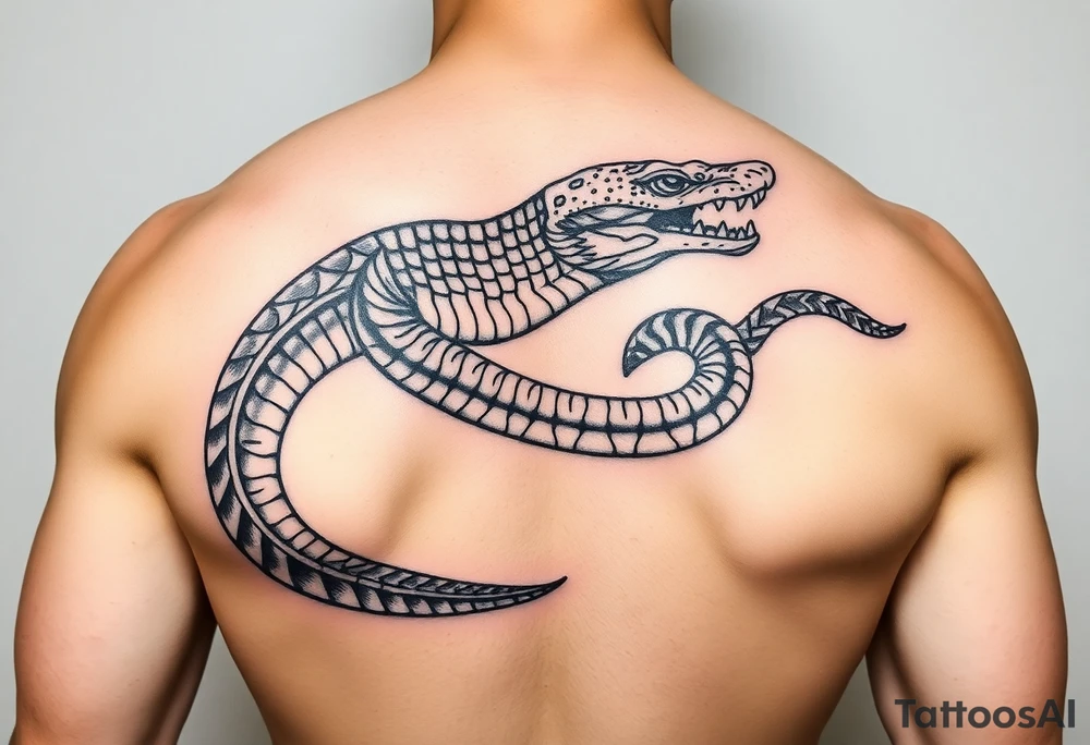 anker with snake tattoo idea