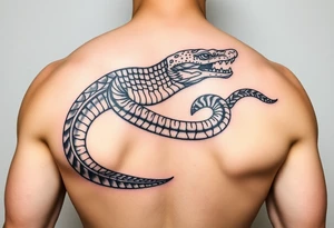 anker with snake tattoo idea