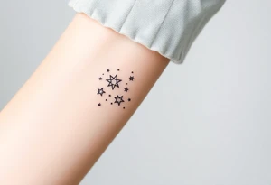 Aquarius elegant stars tattoo idea