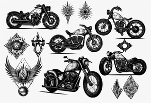 Mitircycle headlights tattoo idea