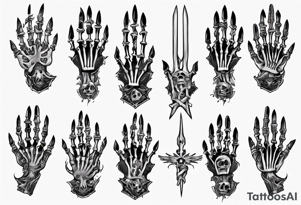 Razor fingers
Skeletal tattoo idea